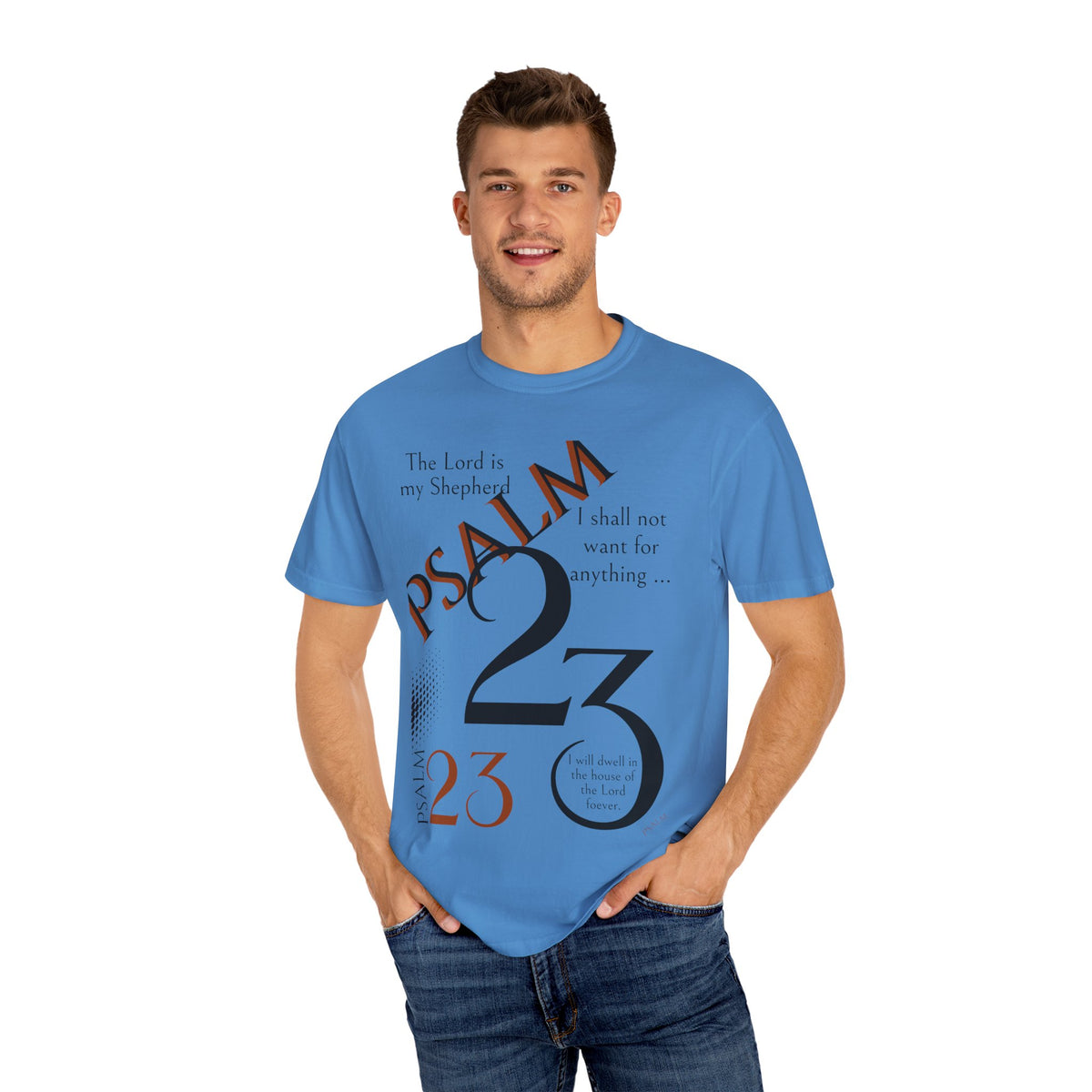 Psalm 23 Unisex Garment-Dyed T-shirt
