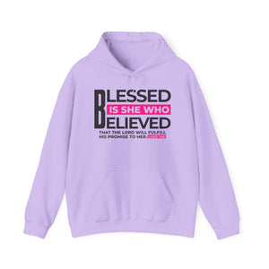 Blessed is She Who Believed Women's Heavy Blend™ Hoodie