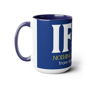 "IF" Two-Tone Coffee Mugs, 15oz