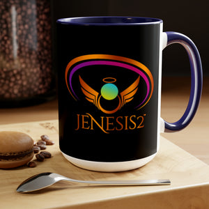 Jenesis2 (Black) 15oz Coffee Mug