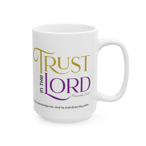 Trust in the Lord Ceramic Mug, Purple (15oz)