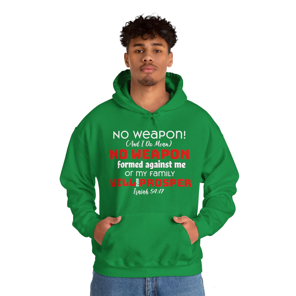 &quot;No weapon formed against me shall prosper&quot; Unisex Heavy Blend™ Hoodie
