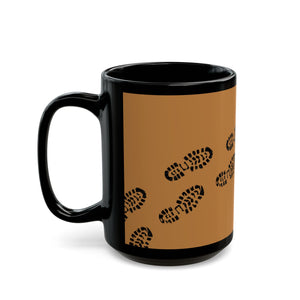 John 5:8 - WALK - Cocoa-Colored Black Ceramic Mug, (15oz)