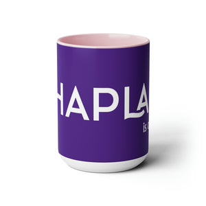 Chaplain (is on duty) (White/Purple) Two-Tone Coffee Mugs, 15oz