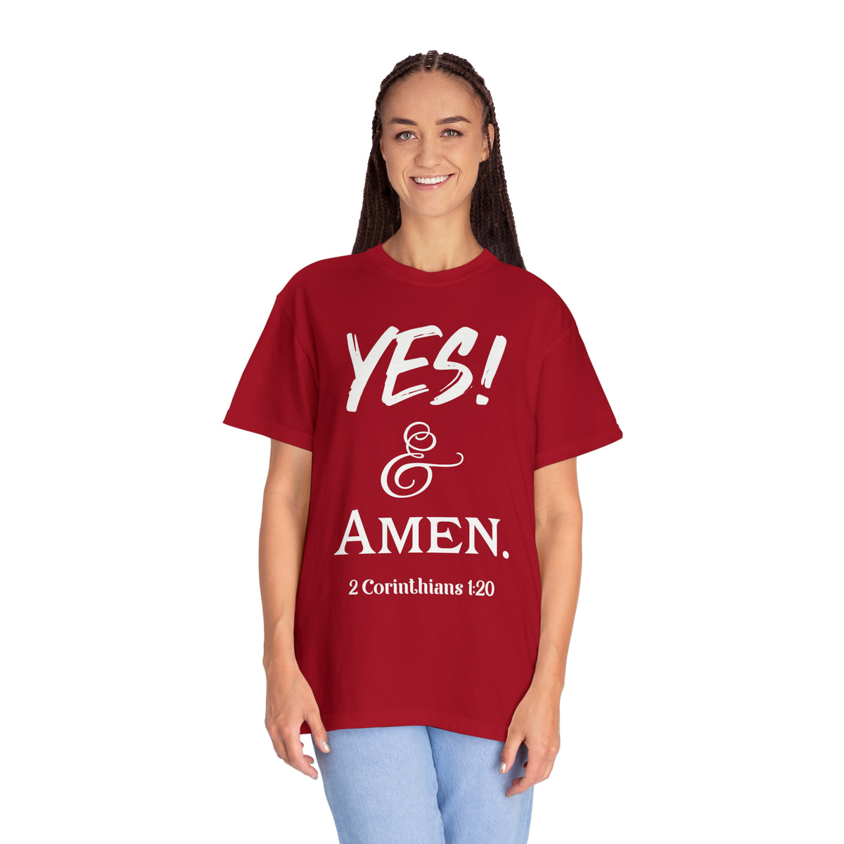 YES! &amp; Amen. (White) - Unisex T-shirt