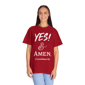 YES! & Amen. (White) - Unisex T-shirt