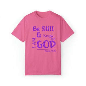 Be Still & Know I AM God (Purple) Unisex T-shirt