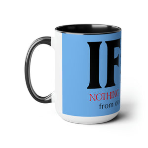 "IF" Two-Tone Coffee Mugs, 15oz