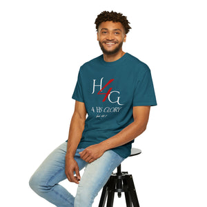 4 His Glory (red with white lettering) - Unisex T-shirt