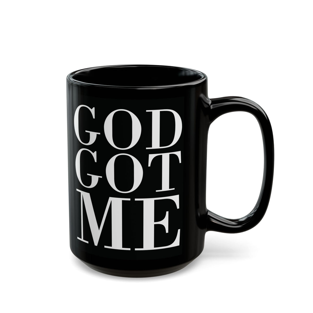 God Got Me Black Mug (15oz)