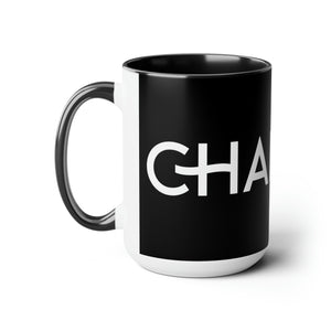 Chaplain (is on duty) (White/Black) Two-Tone Coffee Mugs, 15oz