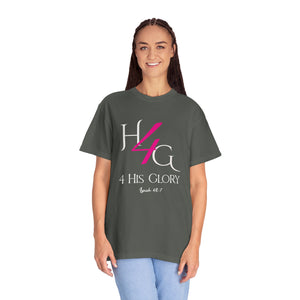 4 His Glory (pink with white lettering) - Unisex T-shirt