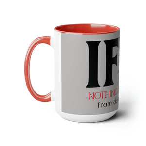 "IF" Two-Tone Coffee Mugs, 15oz