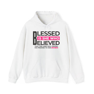 Blessed is She Who Believed Women's Heavy Blend™ Hoodie