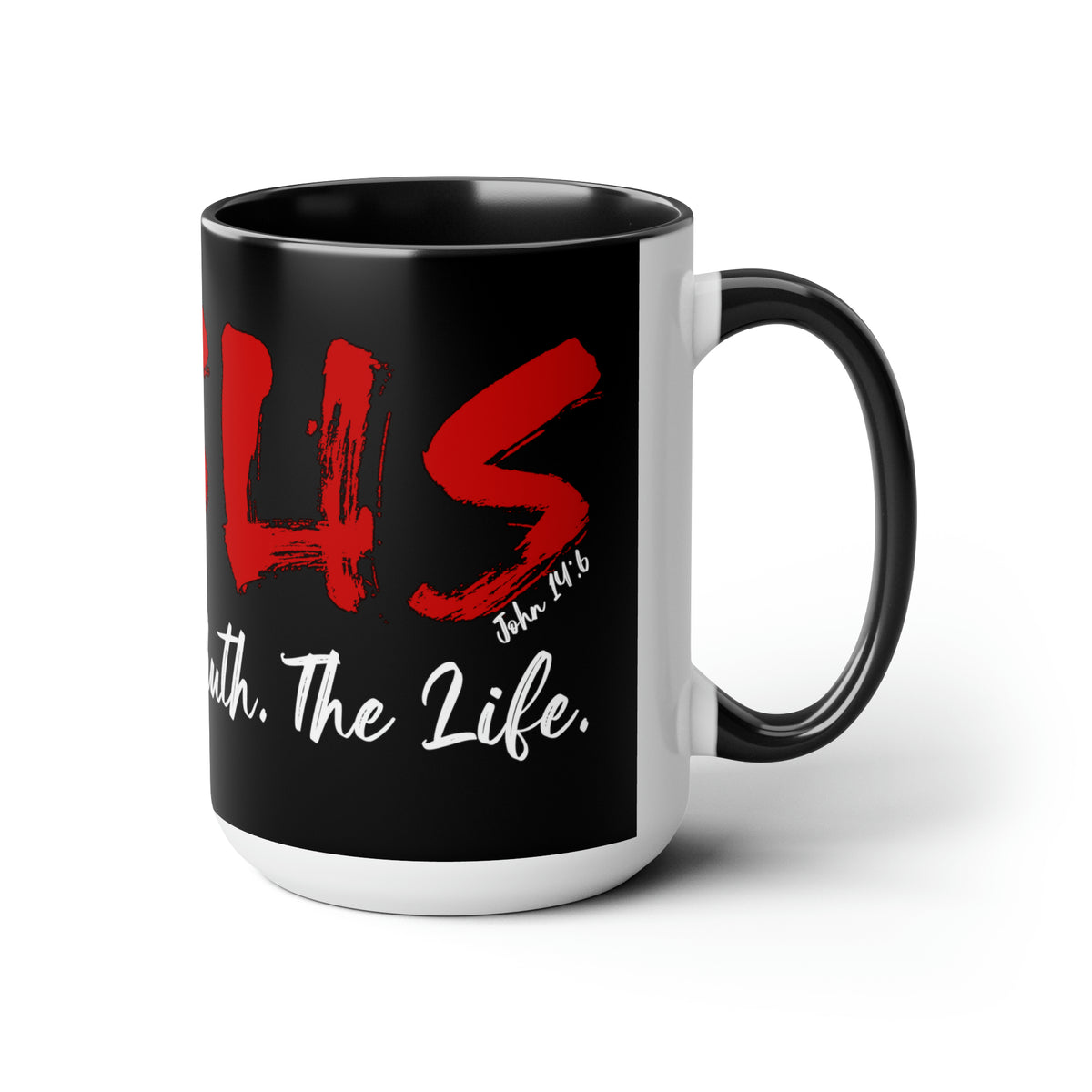 JESUS:  The Way - The Truth - The Life - Two-Tone Coffee Mugs, 15oz