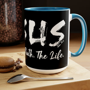 JESUS: The Way - The Truth - The Life - Two-Tone Coffee Mugs, 15oz