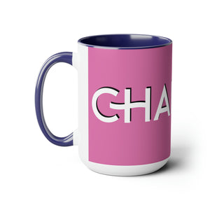 Chaplain (is on duty) (White/Pink) Two-Tone Coffee Mugs, 15oz