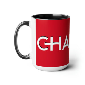 Chaplain (is on duty) (White/Red) Two-Tone Coffee Mugs, 15oz