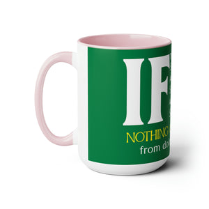 "IF" Two-Tone Coffee Mugs, 15oz