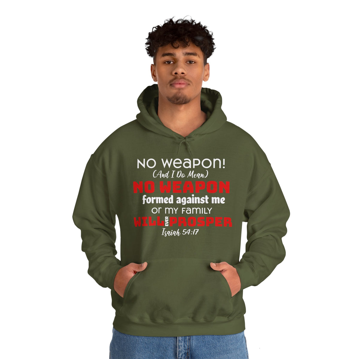 &quot;No weapon formed against me shall prosper&quot; Unisex Heavy Blend™ Hoodie