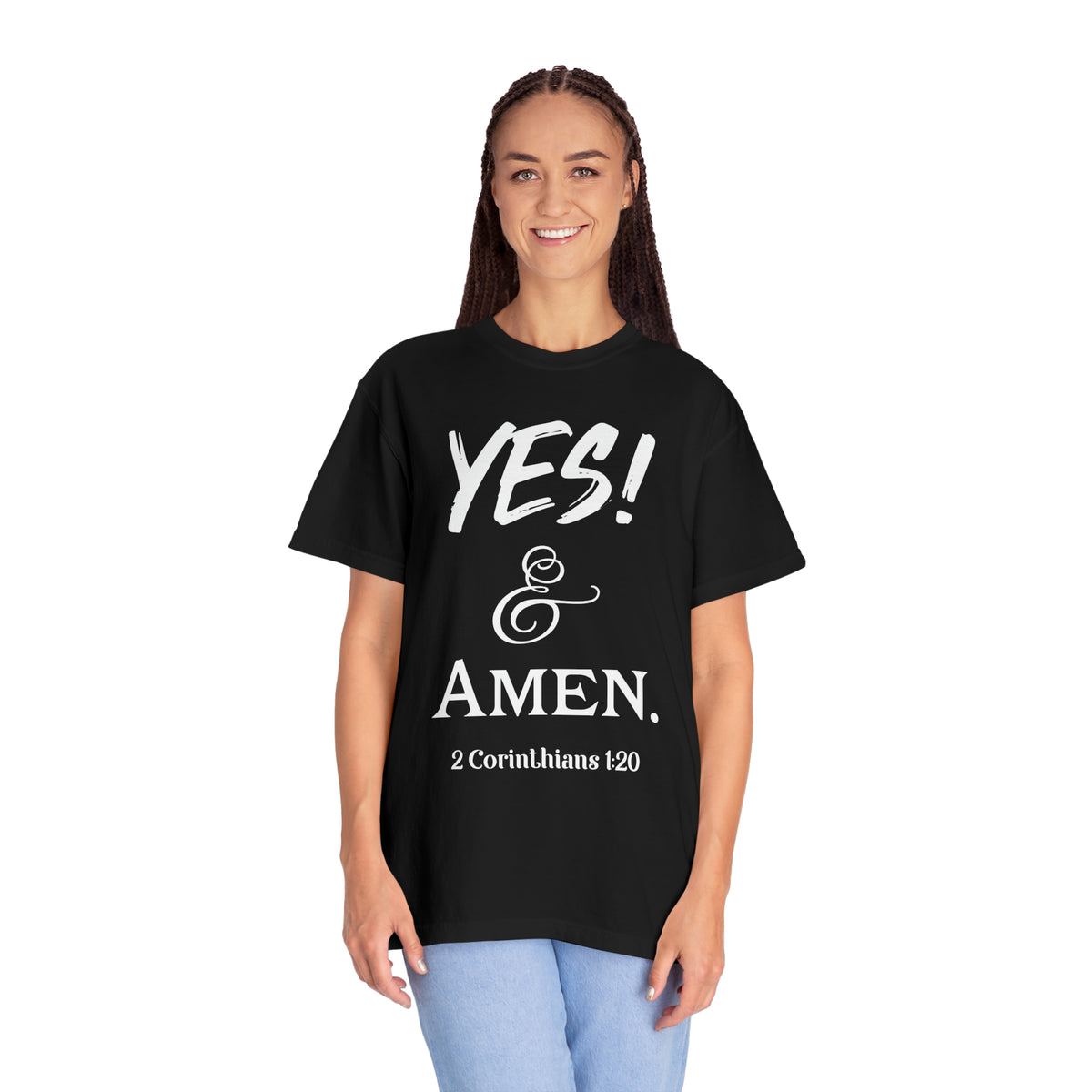 YES! &amp; Amen. (White) - Unisex T-shirt