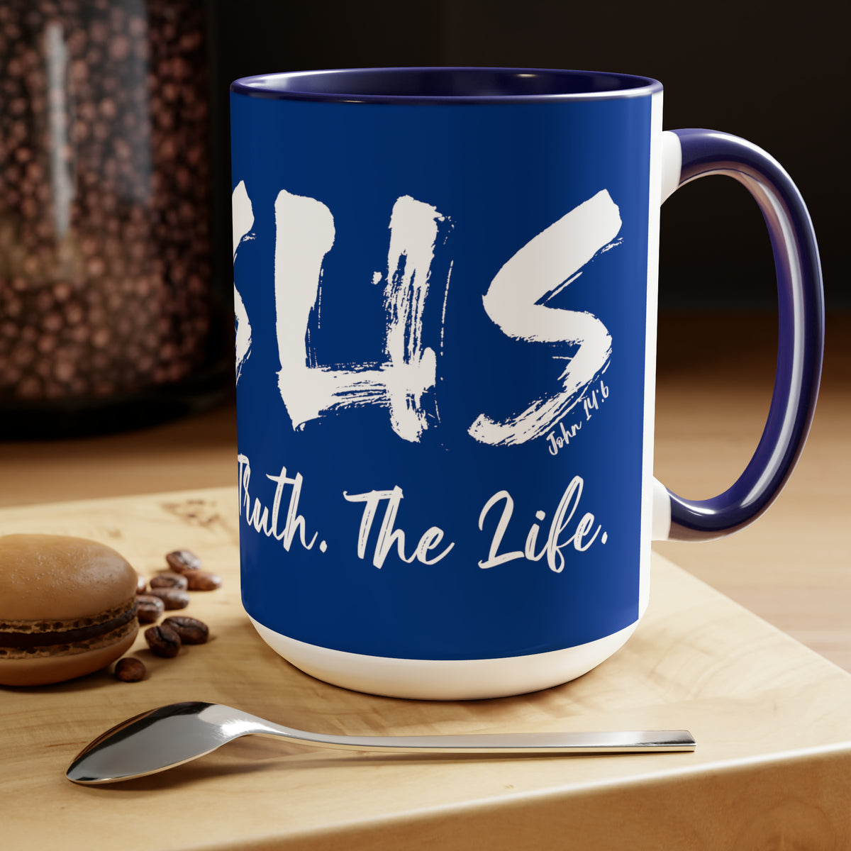 JESUS:  The Way - The Truth - The Life - Two-Tone Coffee Mugs, 15oz