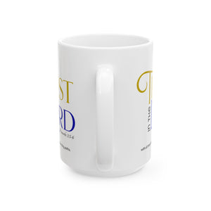 Trust in the Lord Ceramic Mug, Blue (15oz)