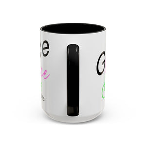 Grace, Grace, Grace Follow Me (Pink & Green) Coffee Mug (15oz)